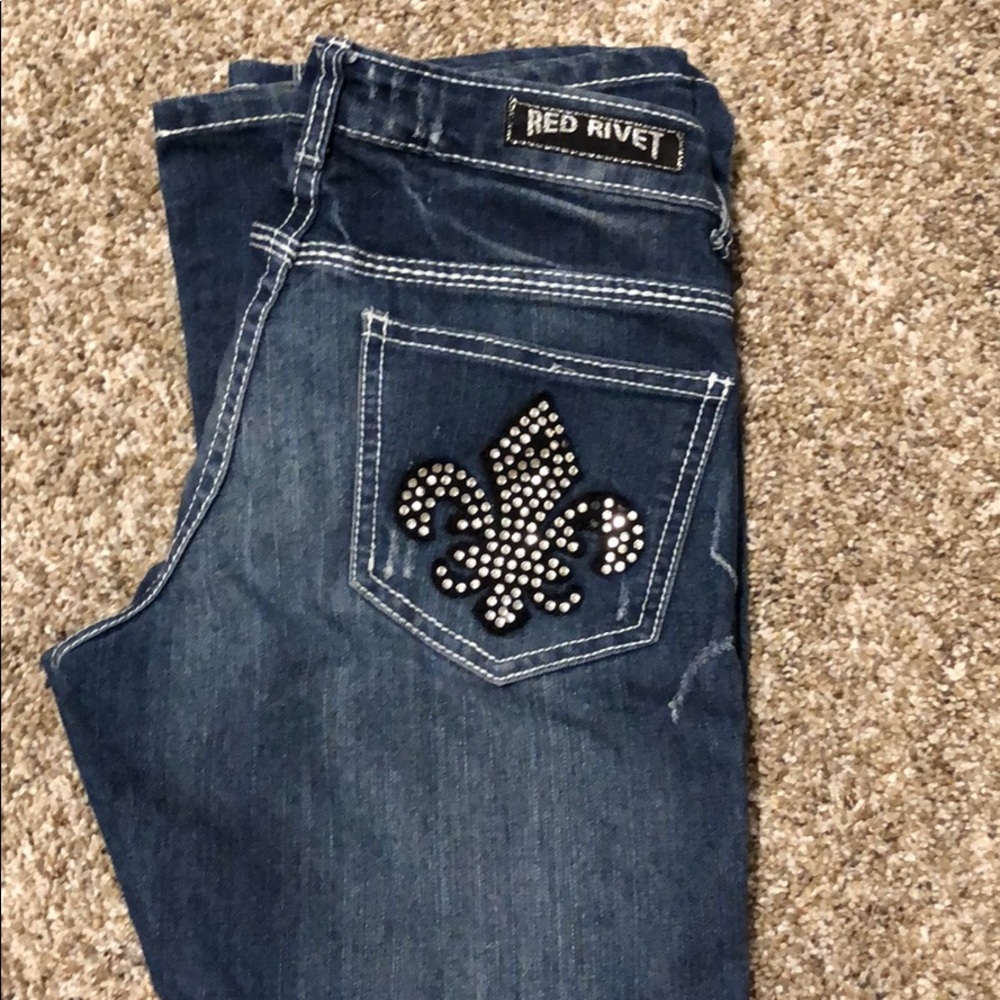 Red Rivet Brand Flare Jeans